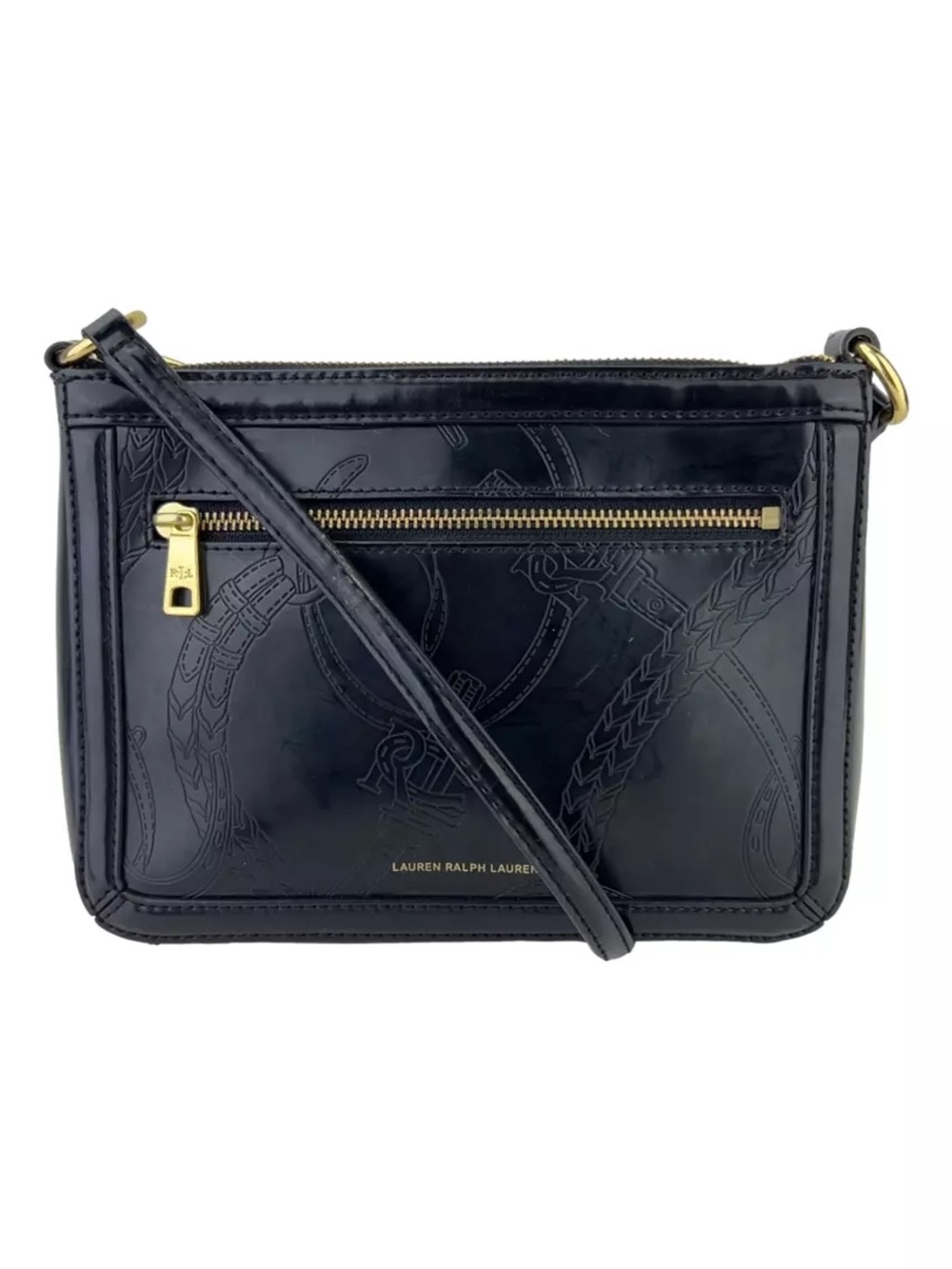 Lauren Ralph Lauren Black Patent Leather Crossbody